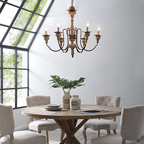 Modway Bountiful Vintage French Pendant Ceiling Light Candelabra Chandelier