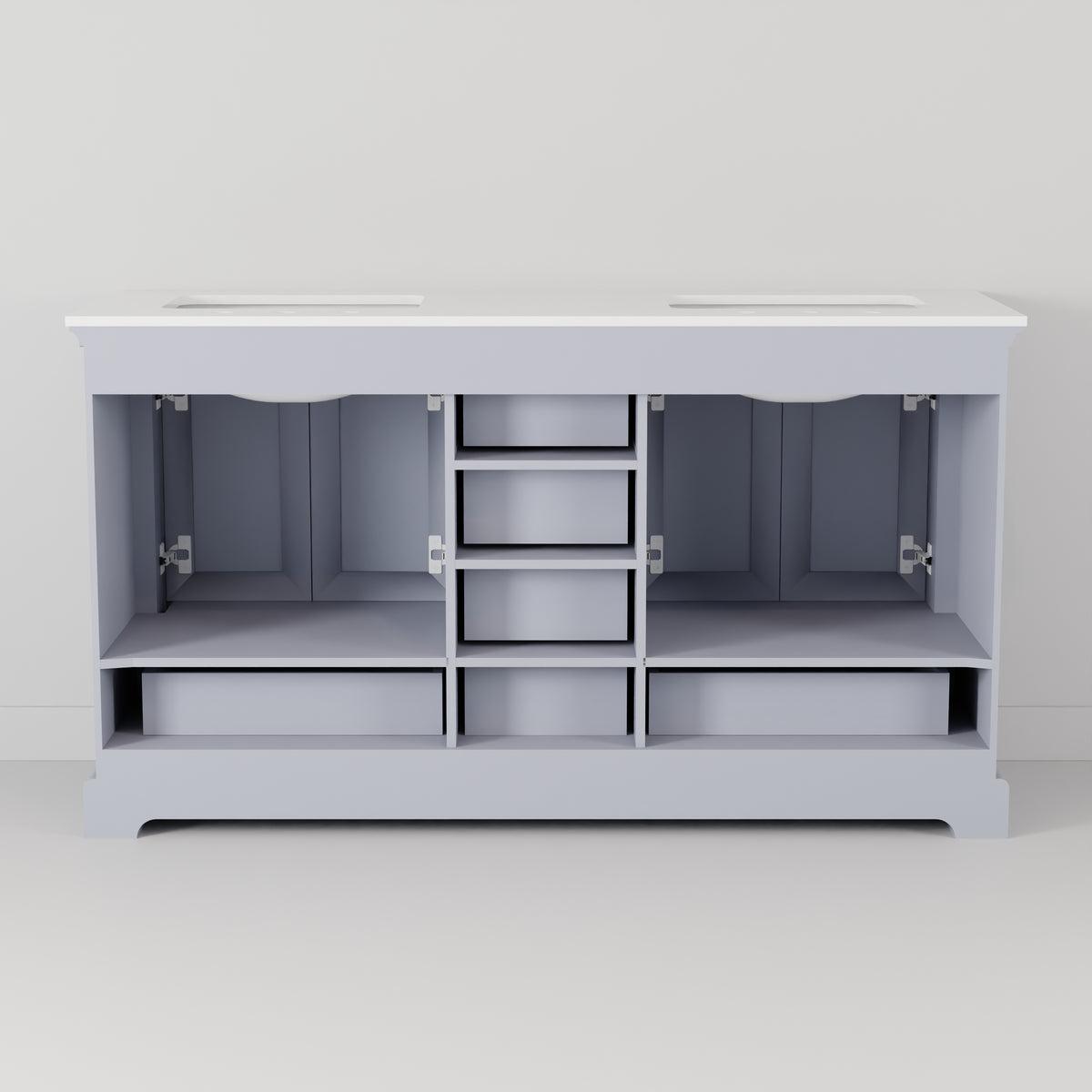 Lexora Dukes 60 in. Dark Grey Double Sink Bath Vanity