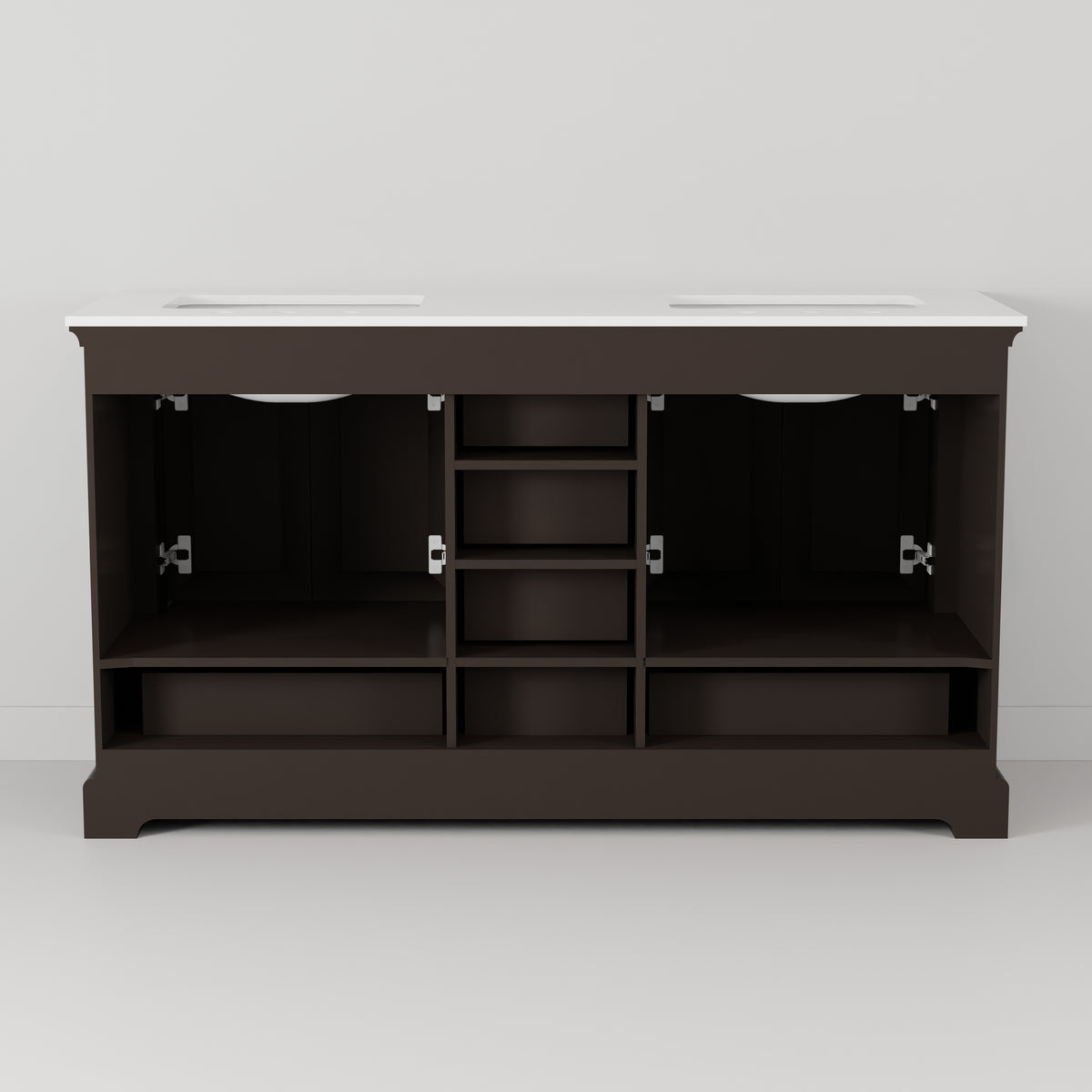 Lexora Dukes 60 in. Espresso Double Sink Bath Vanity