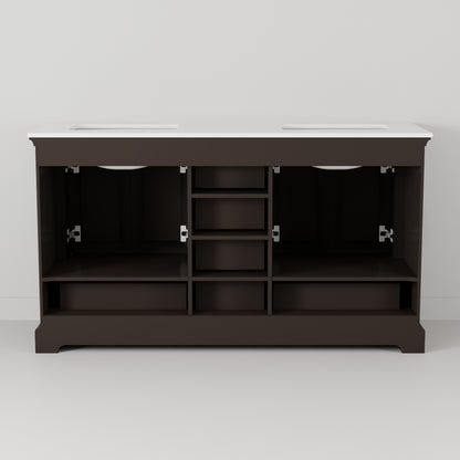 Lexora Dukes 60 in. Espresso Double Sink Bath Vanity