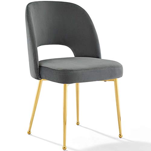 Modway Rouse Performance Velvet Dining Side Chair in White