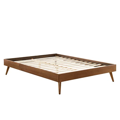 Modway Margo King Wood Platform Bed Frame in Walnut