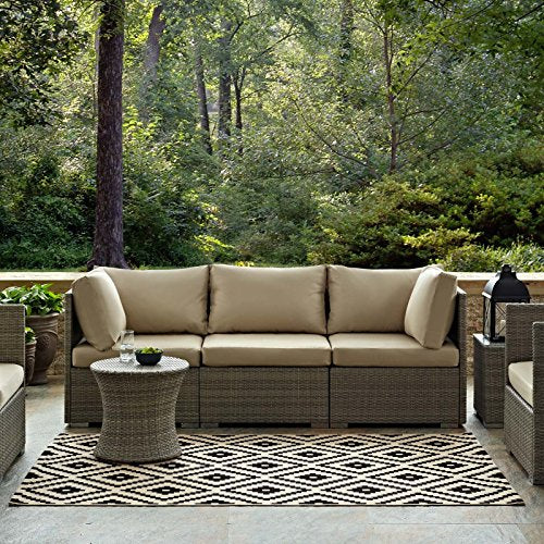 Modway Perplex Geometric Diamond Trellis Indoor and Outdoor Area Rug