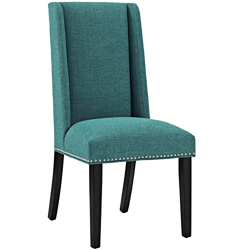 Modway Baron Modern Tall Back Wood Upholstered Fabric Parsons Kitchen and Dining Room Chair