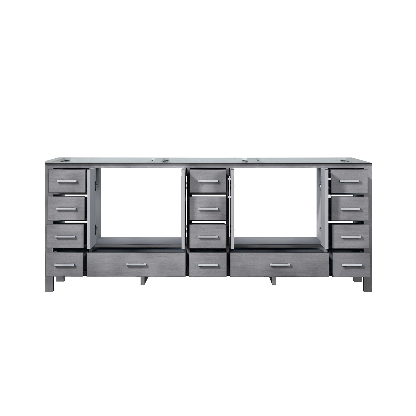 Jacques 84" Distressed Grey Vanity Cabinet Only