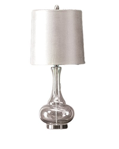 Crestview Collection CVABS639 Monaca Table Lamp 31.5"Ht Lighting, Silver