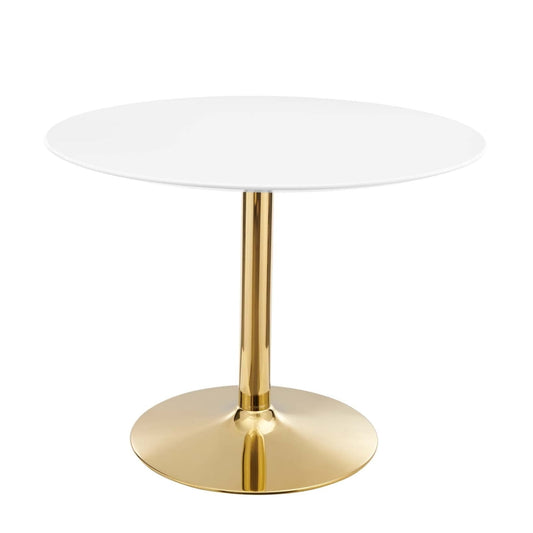Verne 40" Dining Table Gold White