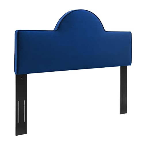 Modway Dawn Performance Velvet Twin Headboard in Navy