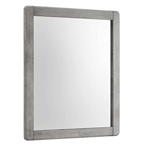 Modway MOD-6243-GRY Georgia Wood Mirror, Gray