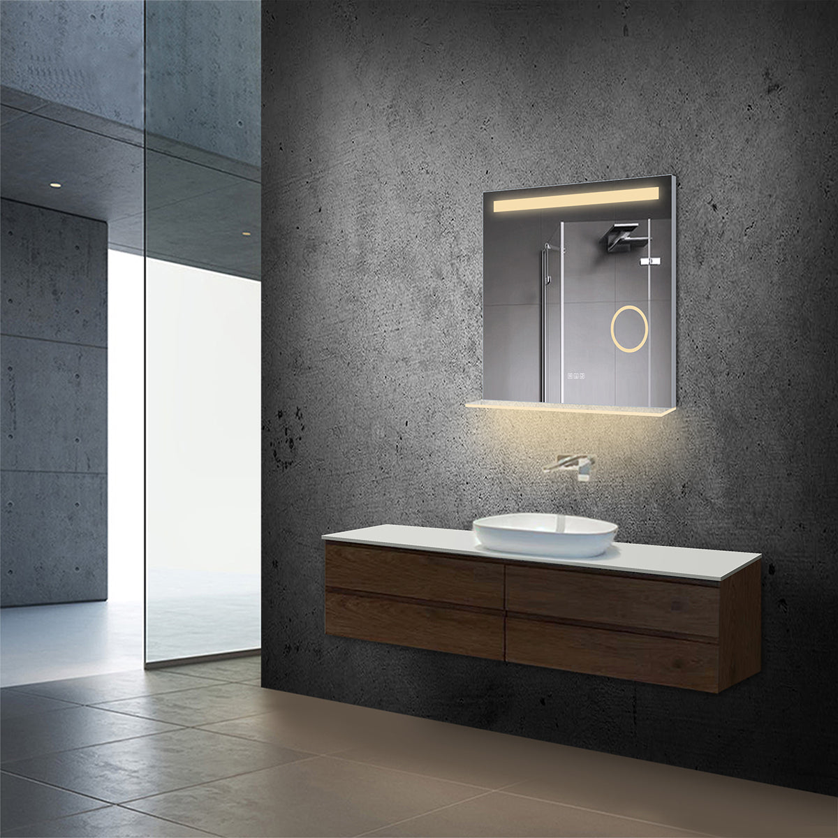 36" Led Mirror (with shelve ) 0041 Series Final sale no return