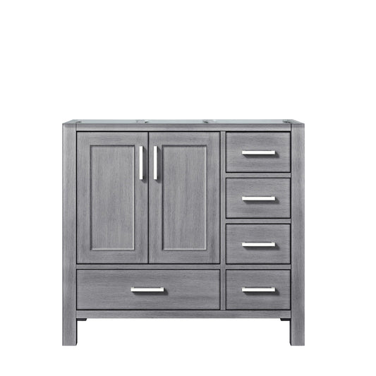 Jacques 36" Distressed Grey Vanity Cabinet Only - Left Version