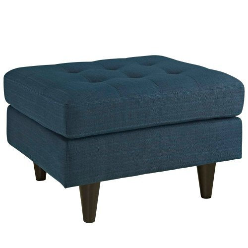 Modway Empress Mid-Century Modern Upholstered Fabric Ottoman In Wheatgrass