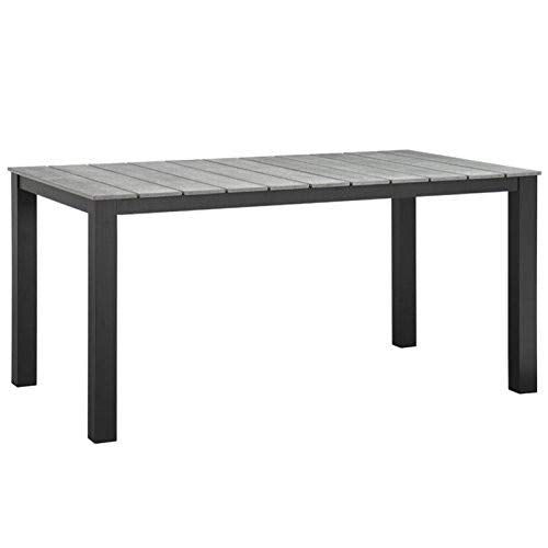 Modway EEI Gry Maine 63" Outdoor Patio Dining Table