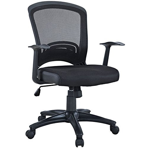 Modway Pulse Mesh Office Chair with Adjustable Brown Vinyl Seat