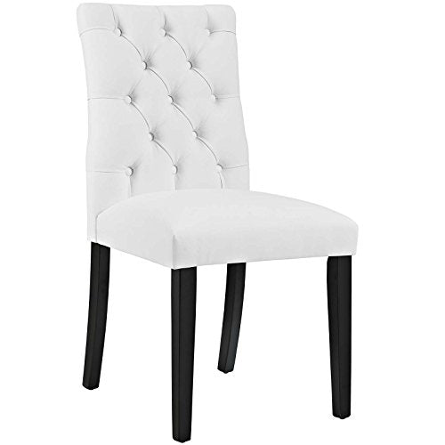 Modway Duchess Modern Elegant Button-Tufted Upholstered Vinyl Parsons Dining Side Chair