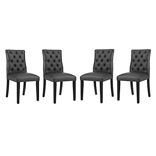 Modway Duchess Modern Elegant Button-Tufted Upholstered Vinyl Parsons Dining Side Chair