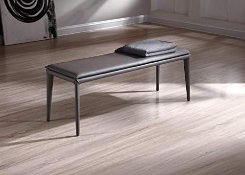 Whiteline Modern Living Jared Entryway Bench, Medium, One Size, Dark Gray