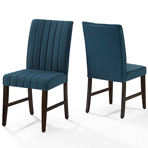 Modway Motivate Channel Tufted Upholstered Fabric Dining Side Chair