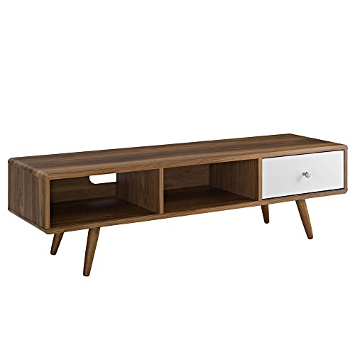 Modway Transmit, 55" TV Stand, Walnut White