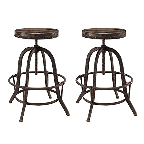 Modway Collect Modern Farmhouse Cast Iron Bar Stool