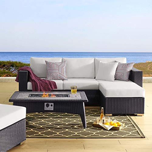Modway EEI-3724-EXP Convene 3 Piece Set Outdoor Patio with Fire Pit,