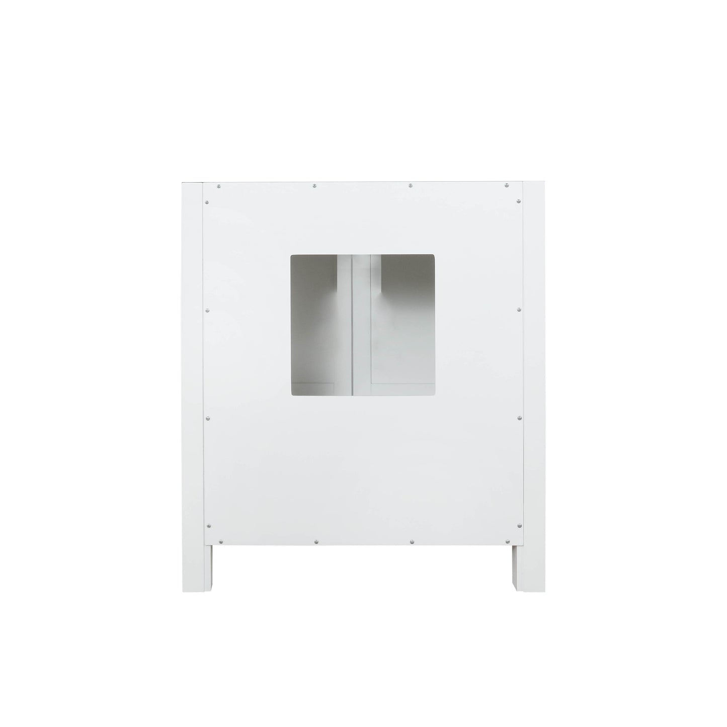 Ziva 30" White Single Vanity, no Top and 28" Mirror