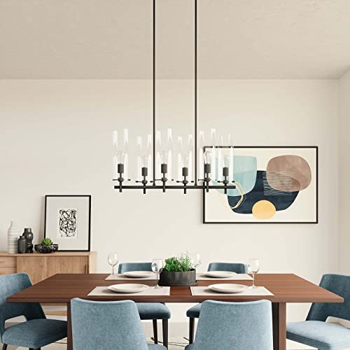 Modway Skylark 6-Light Chandelier in Clear Black