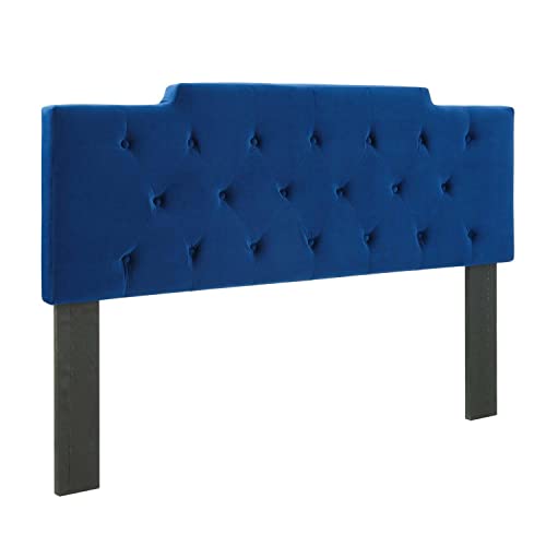 Modway Juliet Tufted Performance Velvet Twin Headboard in Navy
