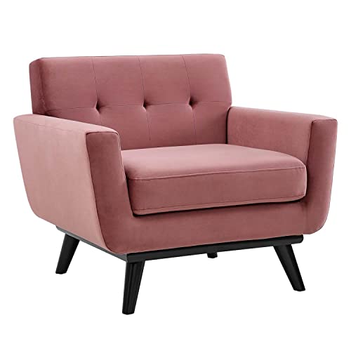 Modway Engage Performance Velvet Armchair with Dusty Rose Finish EEI-5598-DUS