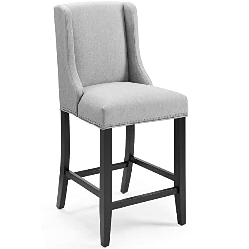 Modway Baron Modern Tall Back Wood Upholstered Fabric Parsons Kitchen and Dining Room Chair