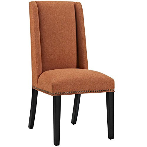 Modway Baron Modern Tall Back Wood Upholstered Fabric Parsons Kitchen and Dining Room Chair