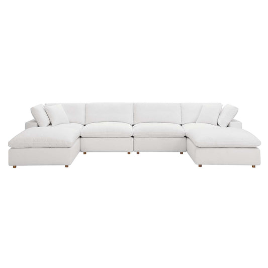 Modway Commix Down Filled Overstuffed 6-Piece Sectional Sofa, Multiple Colors