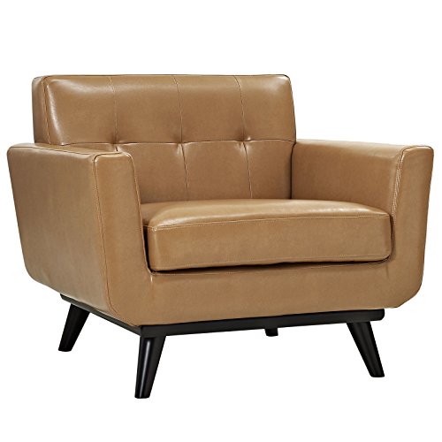 Modway Engage Mid-Century Modern Upholstered Leather