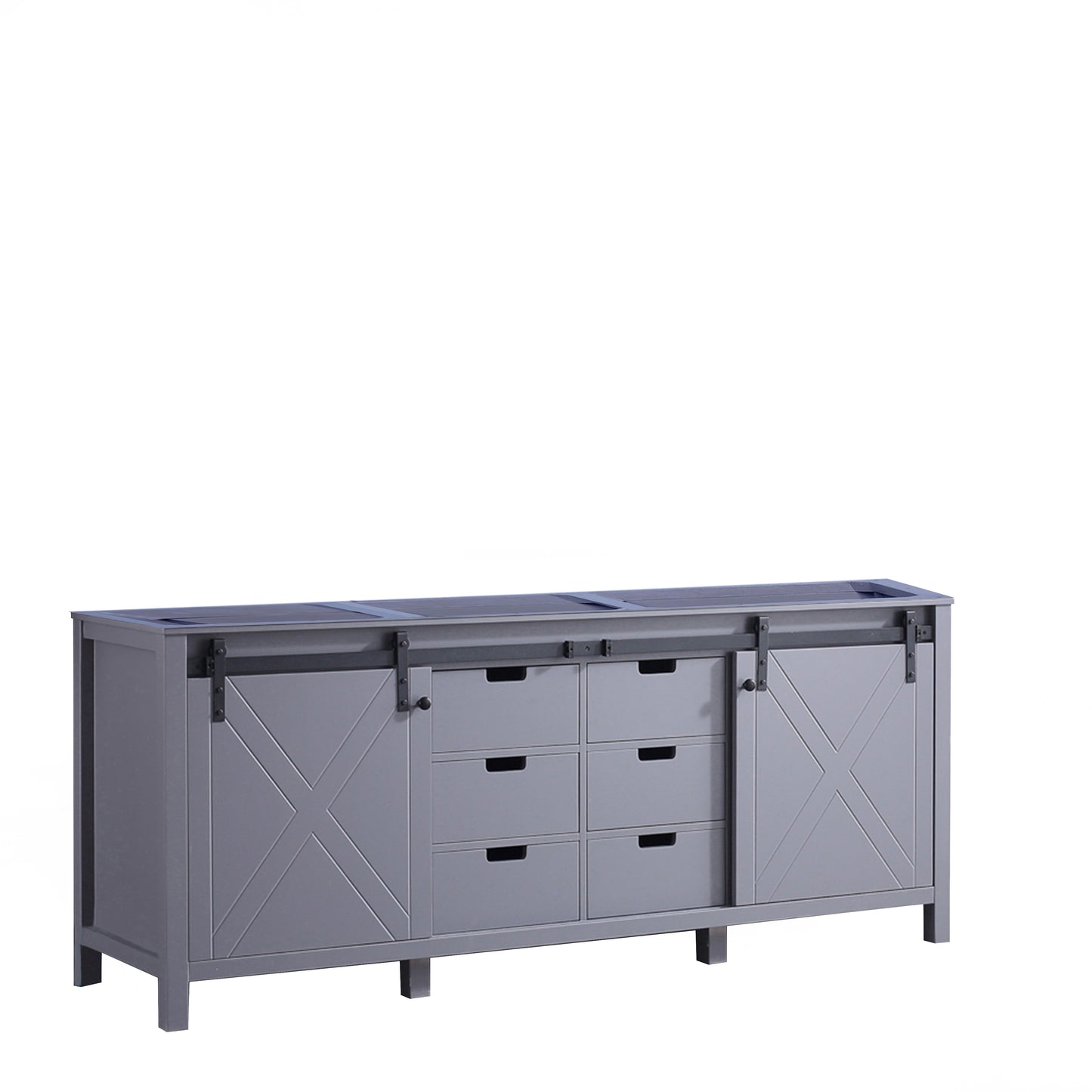 Marsyas 80" Dark Grey Vanity Cabinet Only
