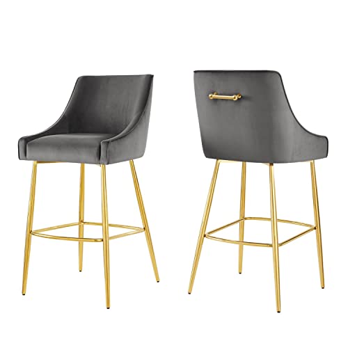 Modway EEI-6037-GRY Discern Bar Stools - Set of 2, Gray