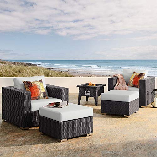 Modway EEI-3724-EXP Convene 3 Piece Set Outdoor Patio with Fire Pit,