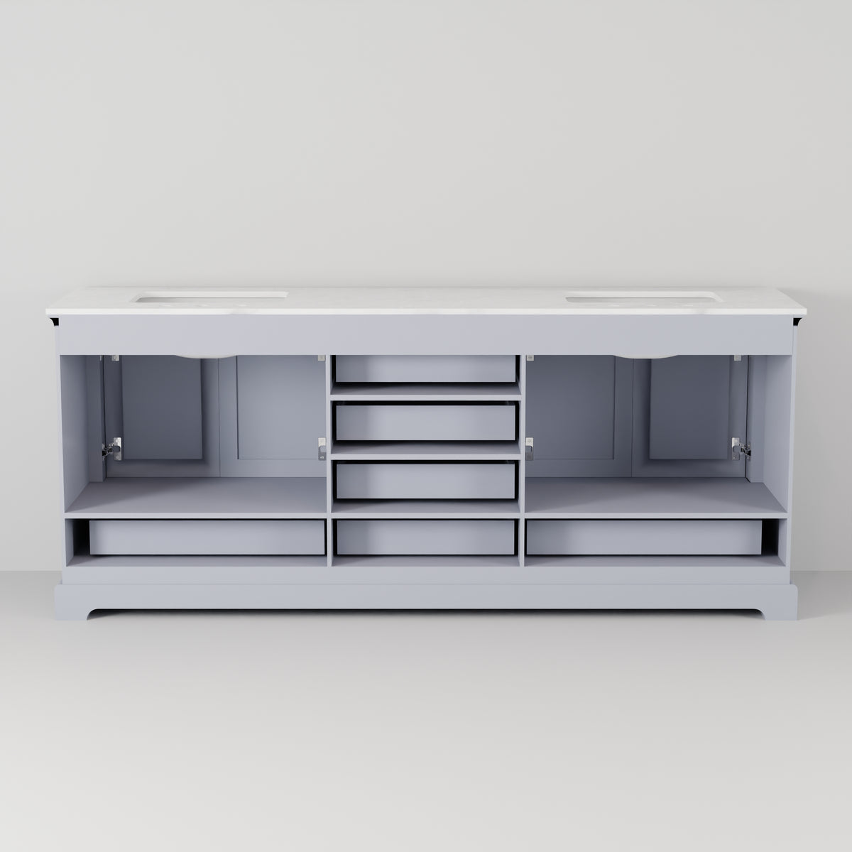 Lexora Dukes 80 in. Dark Grey Double Sink Bath Vanity
