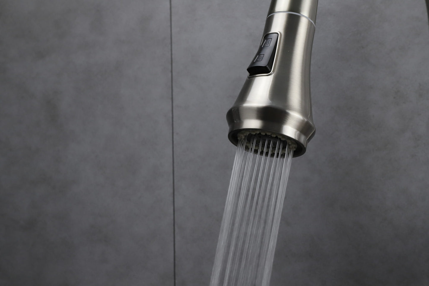 Garbatella Brass Kitchen Faucet w/ Pull Out Sprayer - Brushed Nickel