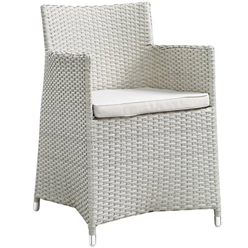 Modway EEI-1505-GRY-WHI Junction Dining Outdoor Patio Armchair