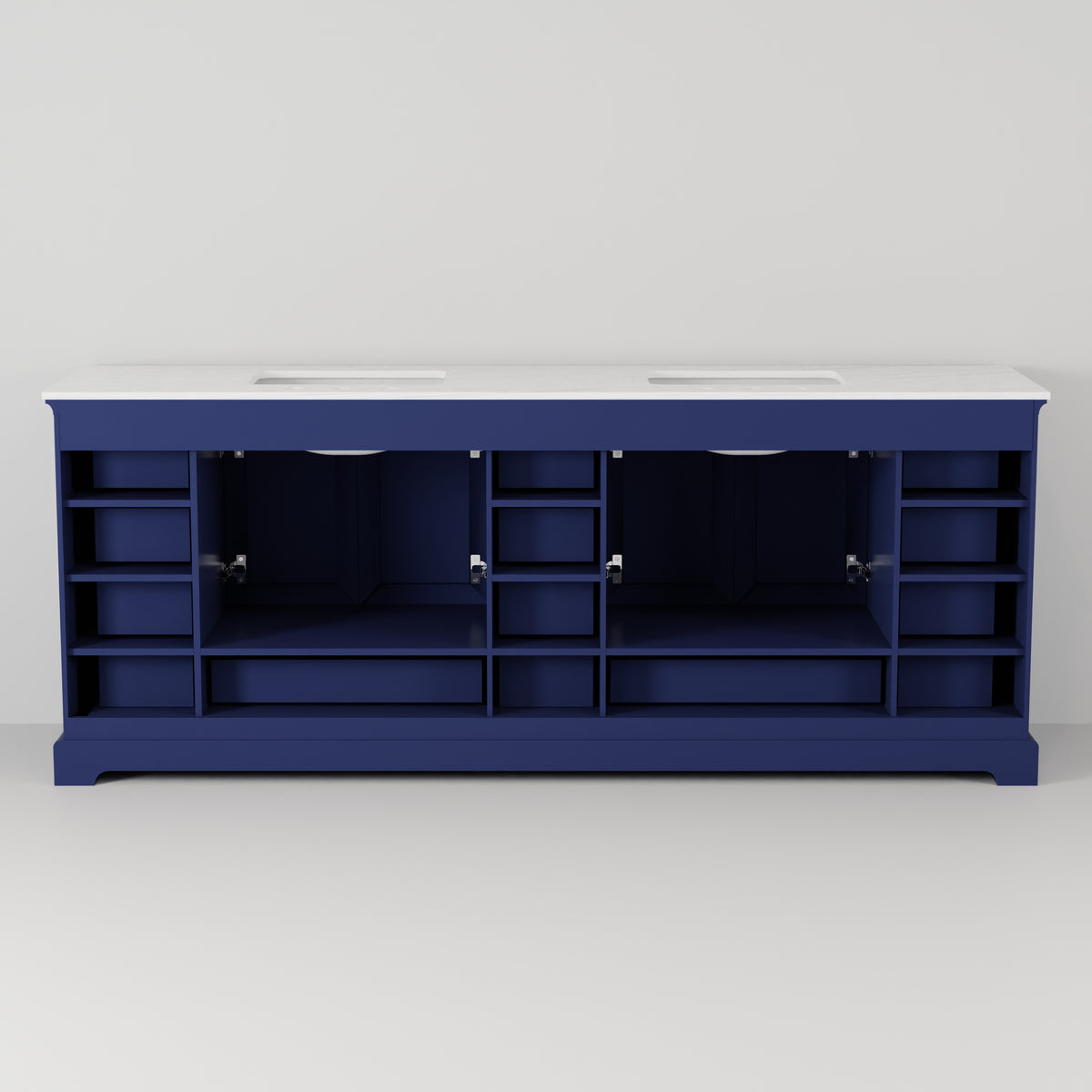 Lexora Dukes 84 in. Navy Blue Double Sink Bath Vanity