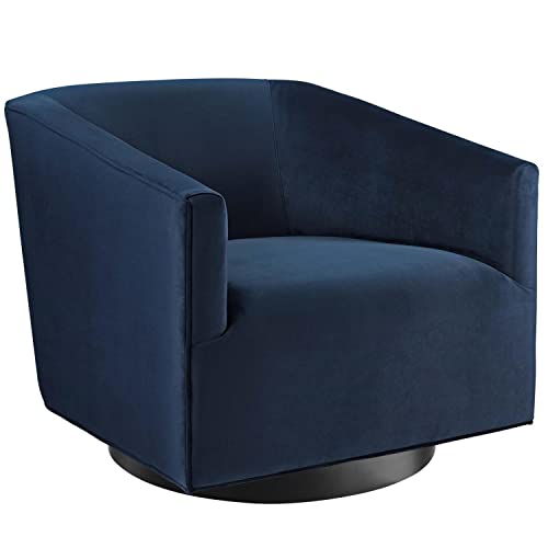 Modway Twist Performance Velvet Accent Lounge Living Room Swivel Chair