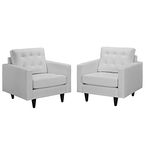 Modway Empress Left-Facing Leather Sectional Sofa in Black