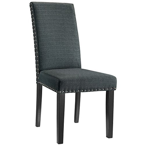 Modway Parcel Dining Fabric Side Chair in Gray