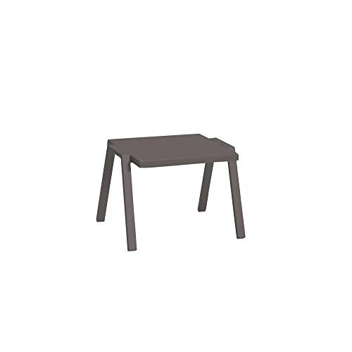 Whiteline Modern Living Rio Indoor/Outdoor Side Table Taupe Aluminum powdercoating Finish.