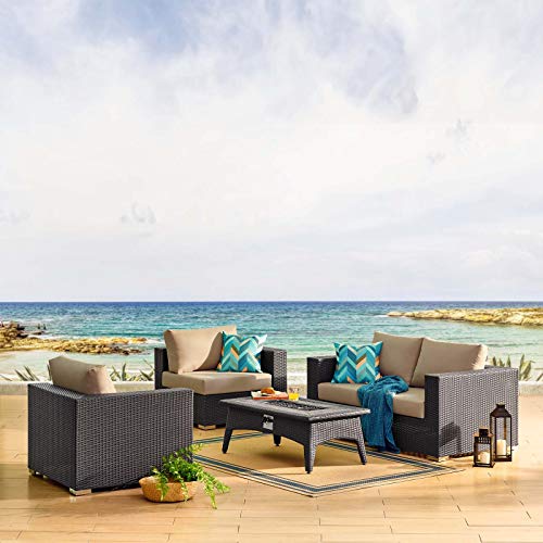 Modway EEI-3724-EXP Convene 3 Piece Set Outdoor Patio with Fire Pit,