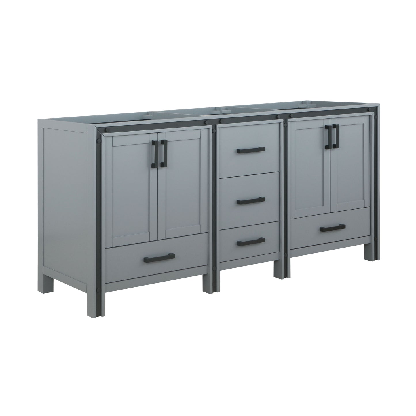 Ziva 72" Dark Grey Vanity Cabinet Only