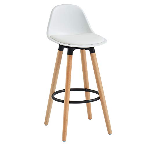WHI , White Contemporary Counter Stool, Set of 2
