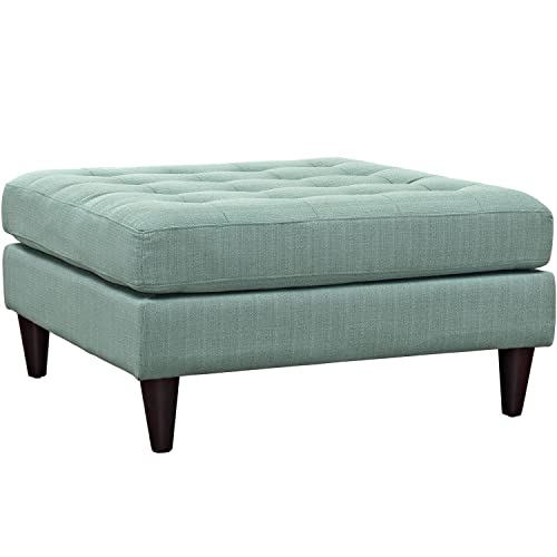 Modway Empress Mid-Century Modern Upholstered Fabric Ottoman In Wheatgrass