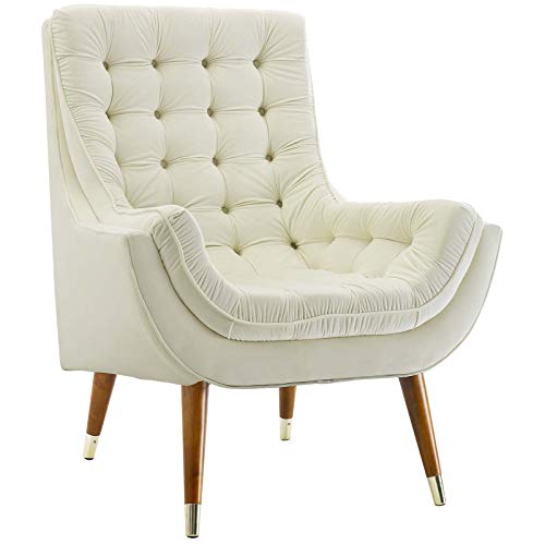 Modway Suggest Button Tufted Upholstered Velvet Lounge Chair