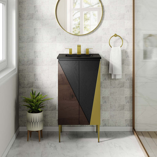 Modway Alchemist 18" Bathroom Vanity in Black Black